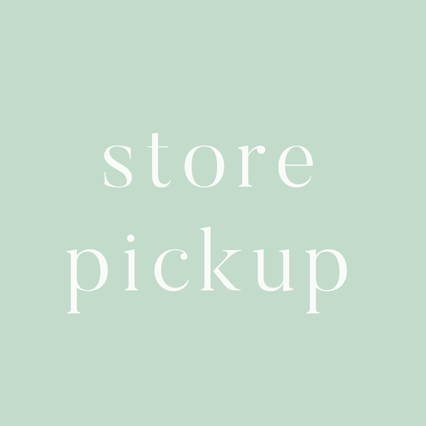 Store Pickup & In-Stock Items