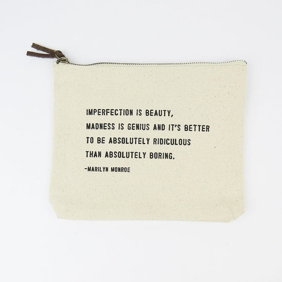 BAG Marilyn Monroe "Imperfection Is Beauty..." Canvas Bag