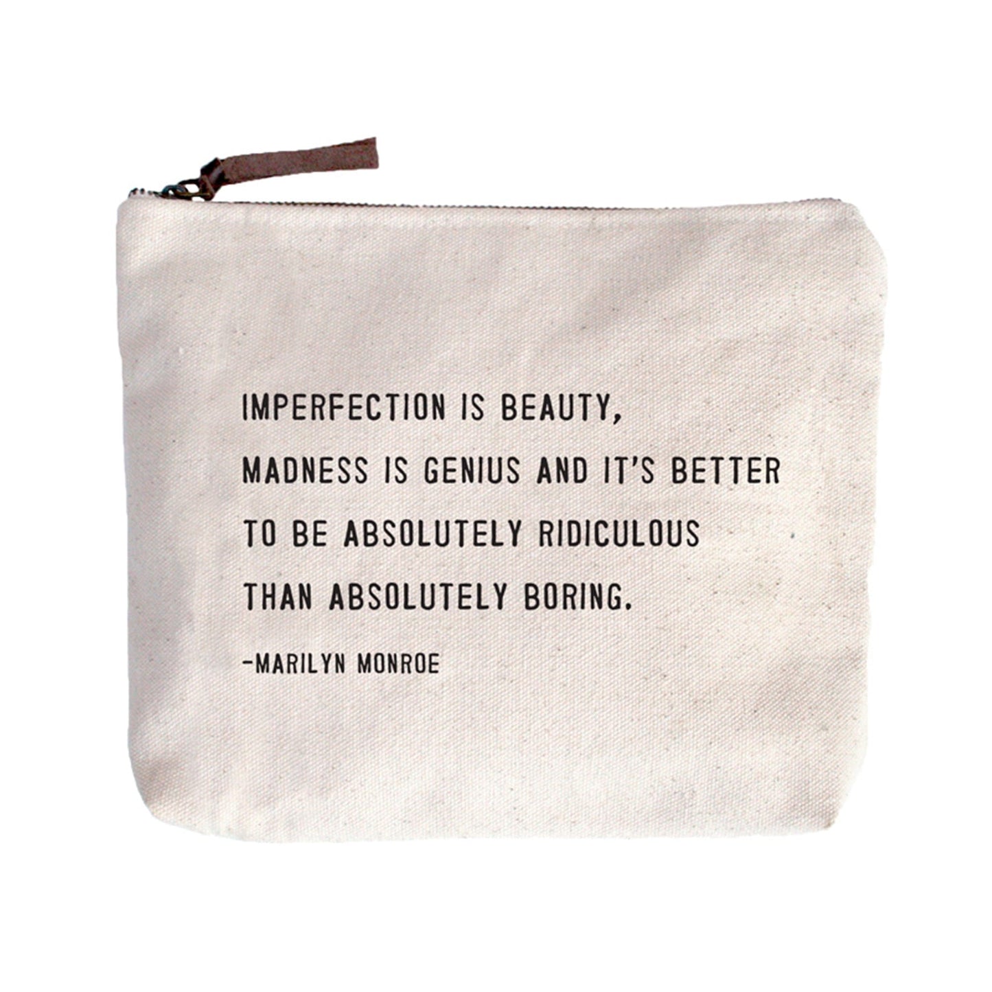 BAG Marilyn Monroe "Imperfection Is Beauty..." Canvas Bag