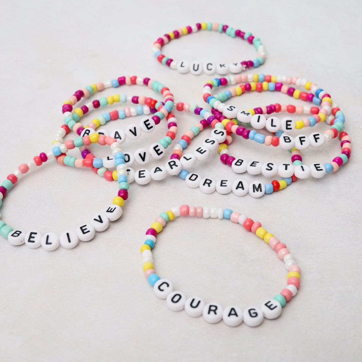 Beaded Friendship Stretch Bracelet Dandelion Jewelry Beaded Friendship Stretch Bracelet Dandelion Jewelry