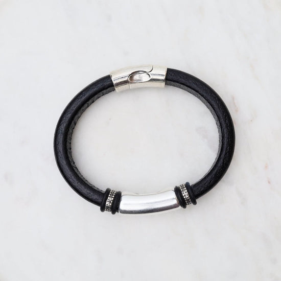 BRC Black Titan Leather Bracelet