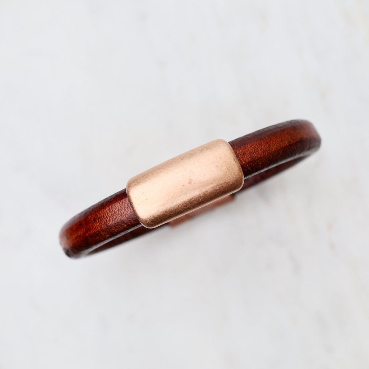 Copper North Brown Leather Bracelet – Dandelion Jewelry