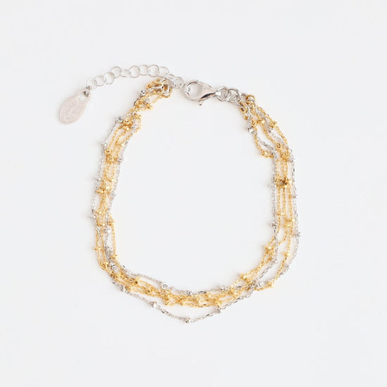 BRC-GPL Sterling Silver & Yellow Gold Plated Duet Bracelet