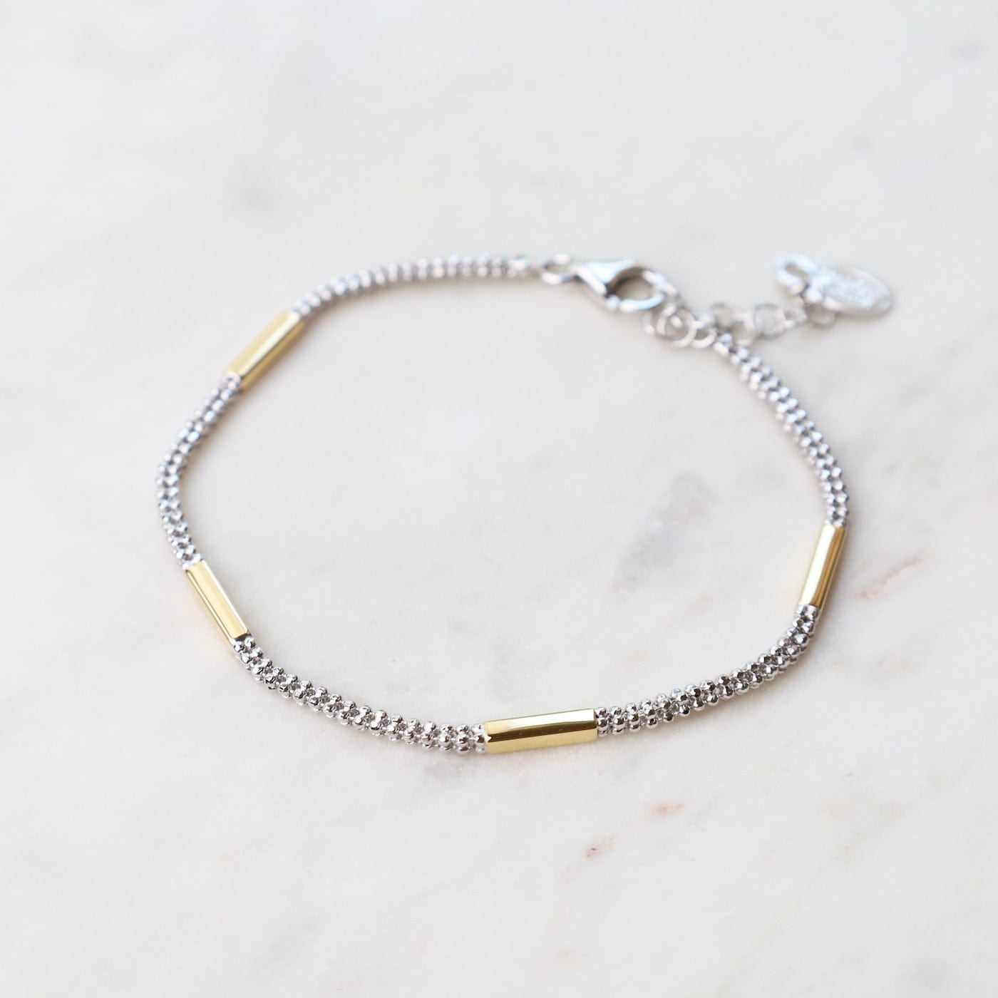 BRC-GPL Sterling Silver & Yellow Gold Plated Enid Bracelet