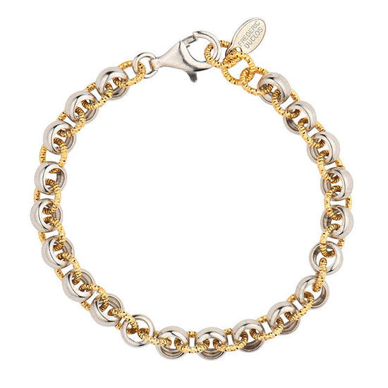BRC-GPL Sterling Silver & Yellow Gold Plated Riley Bracele