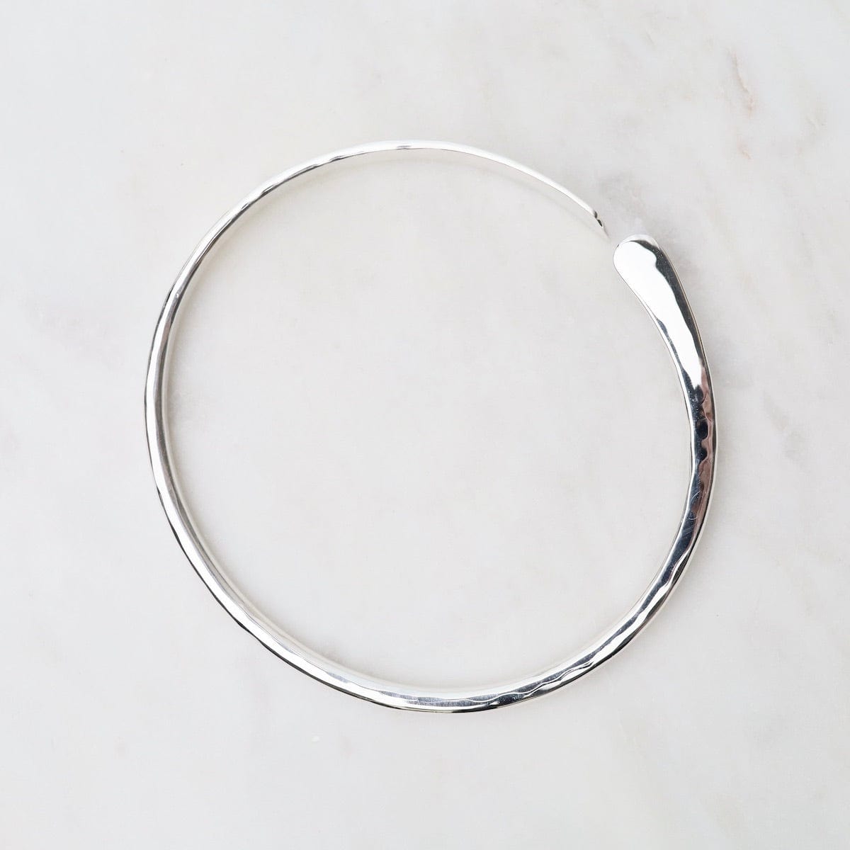 BRC Hammered Bangle with Mis-Matched Ends