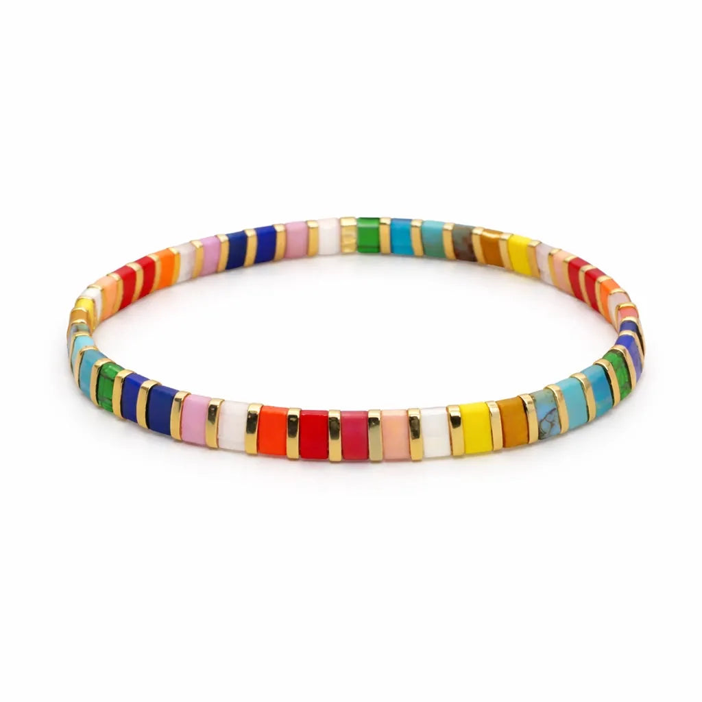 Japanese Miyuki Bead Stretch Bracelet - Multi Color – Dandelion
