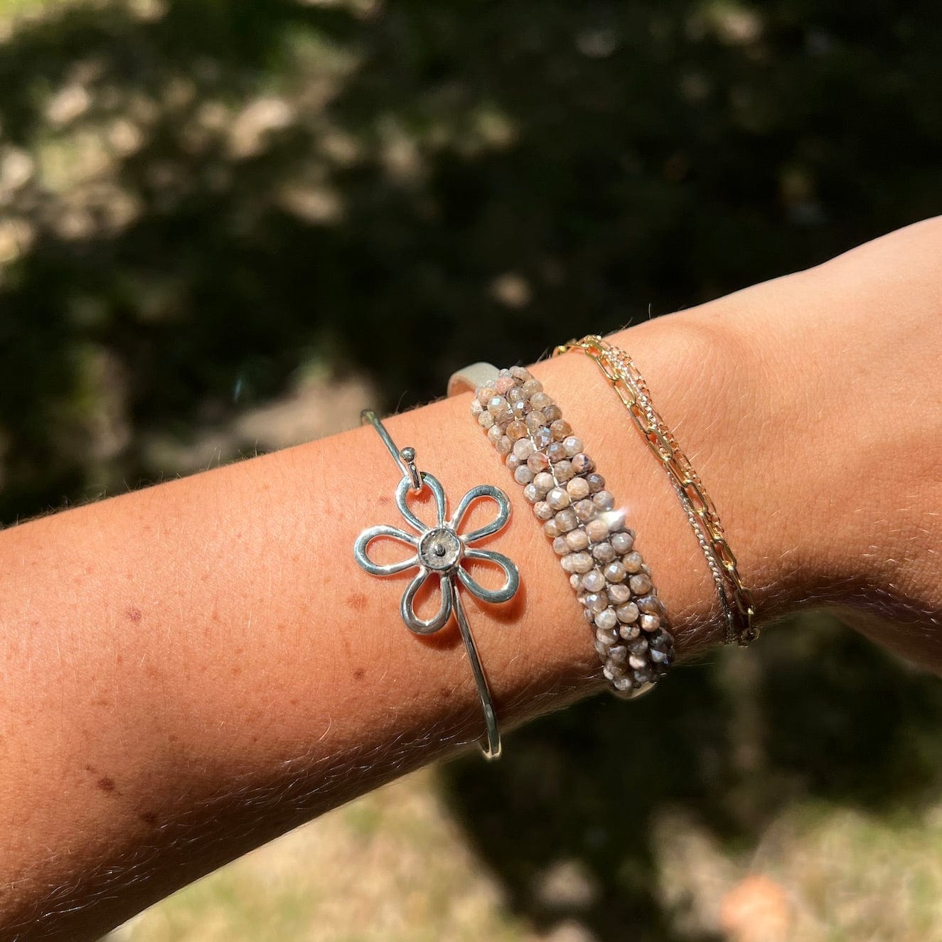 Good Labradorite Leather Cuff