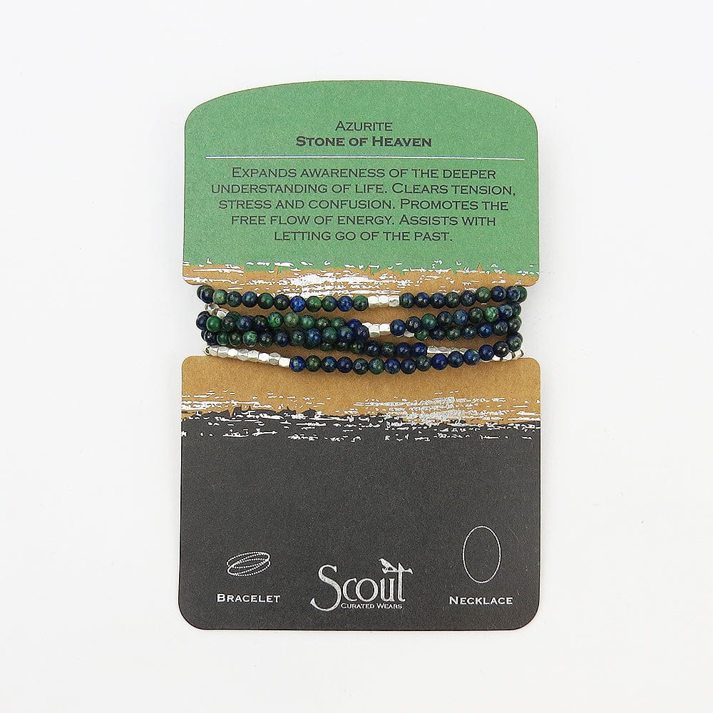 azurite stone of heaven wrap Bracelet & necklace