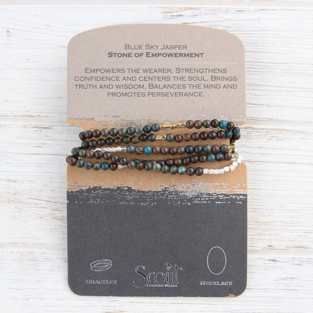 blue sky jasper WRAP BRACELET & NECKLACE blue sky jasper WRAP BRACELET & NECKLACE
