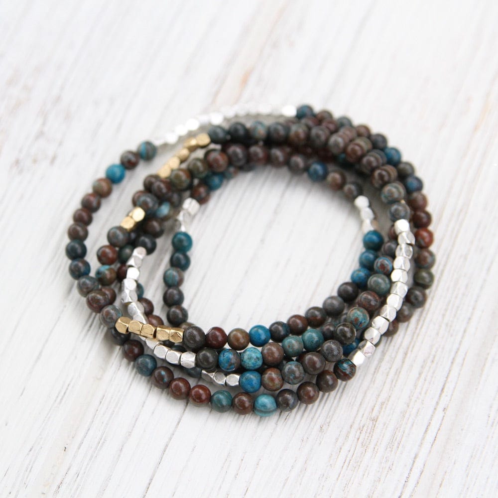 blue sky jasper WRAP BRACELET & NECKLACE blue sky jasper WRAP BRACELET & NECKLACE