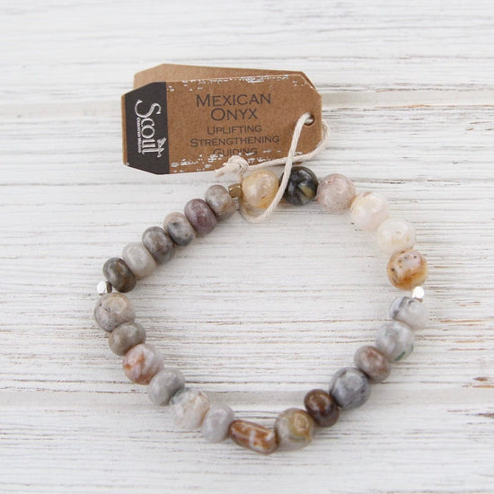 BRC Scout Mexican Onyx Stone Stacking Bracelet