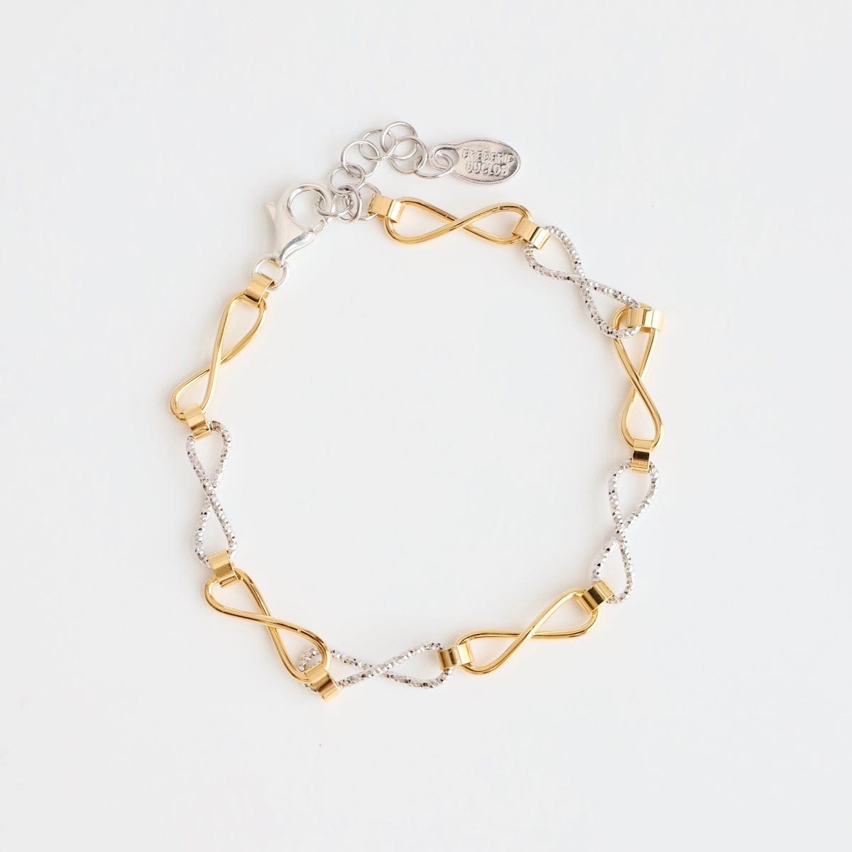 BRC Sterling Silver & Yellow Gold Plated Infinity Brac
