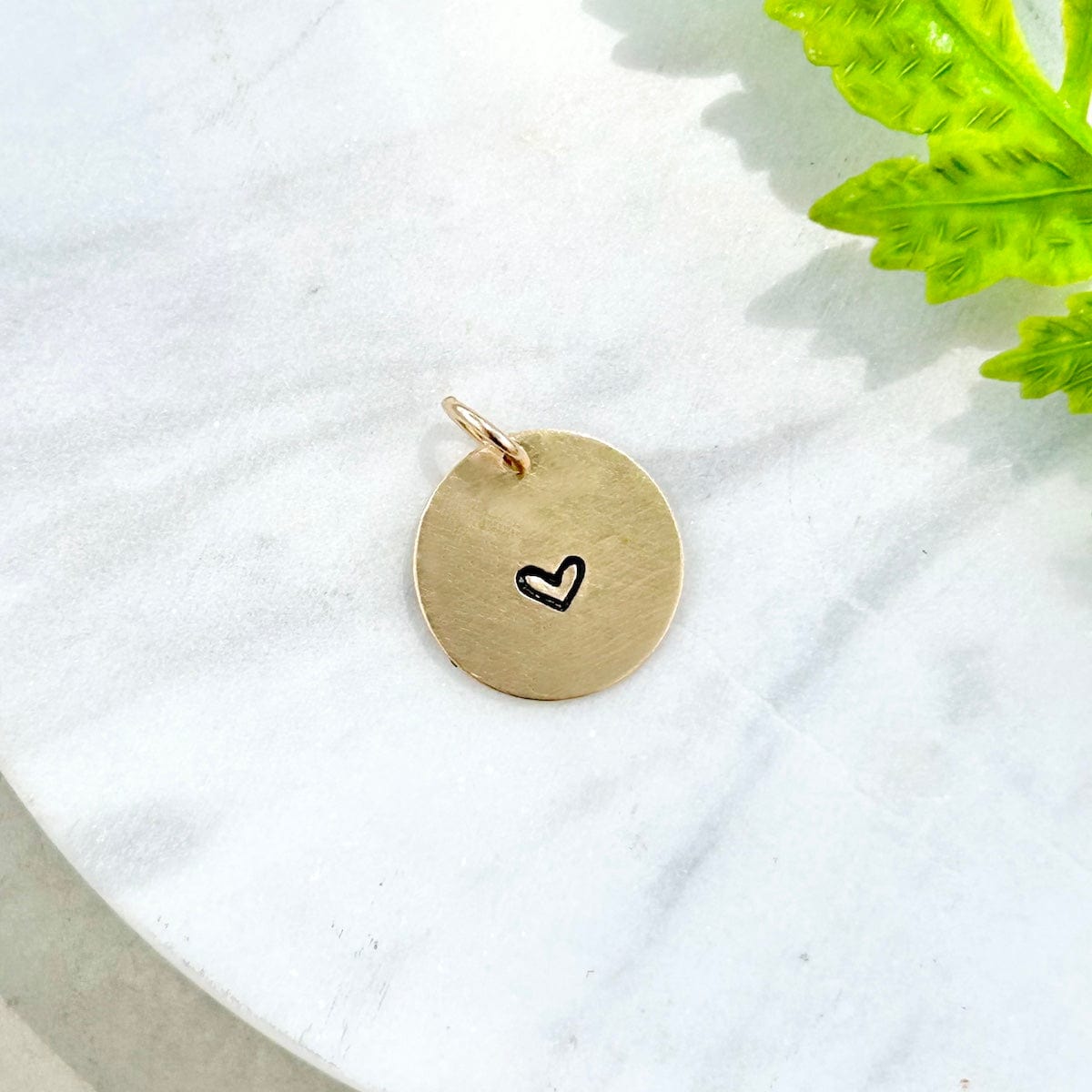 CHM-GF Gold Filled Small Disk Heart Stamp