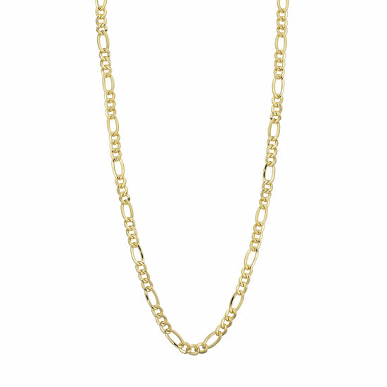 CHN-10K 10k Yellow Gold HOllow 3.7mm Figaro Link Chain - 1
