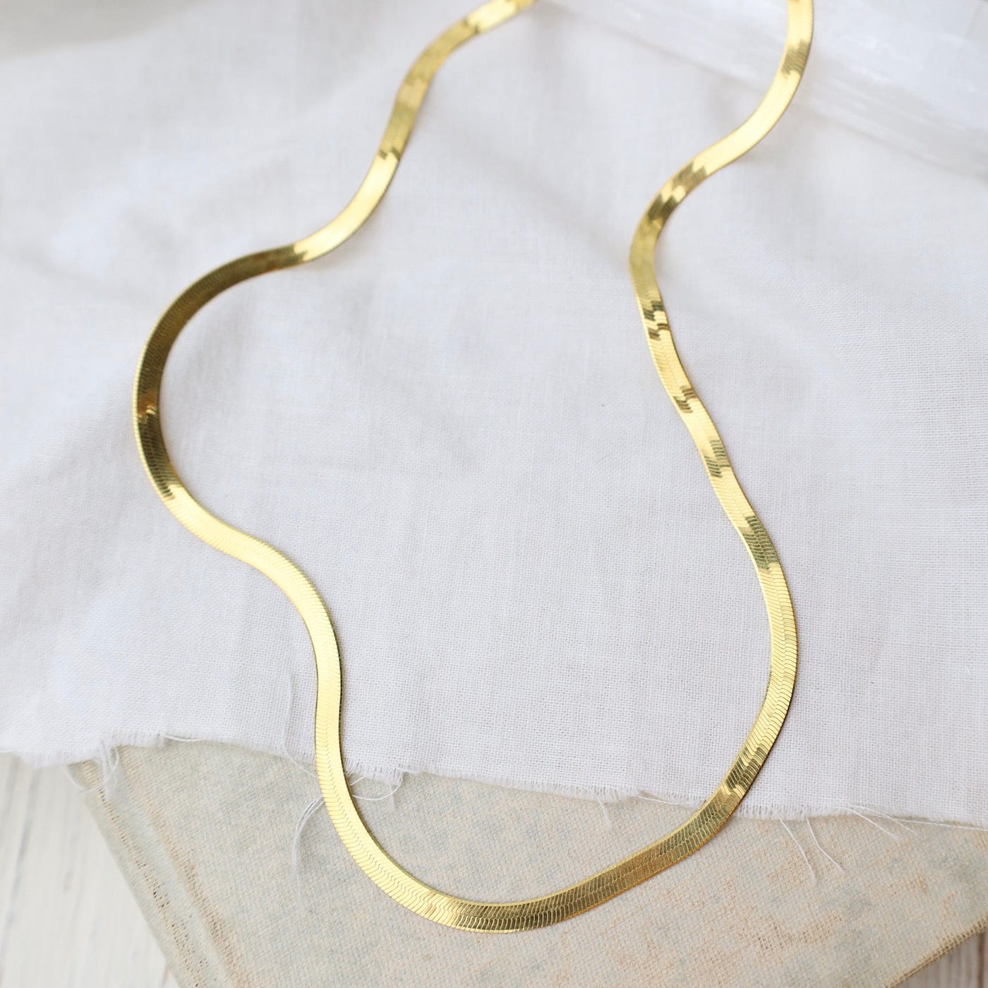 CHN-GPL 16" Gold Plated Herringbone Chain