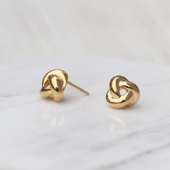 EAR-14K 14k Gold Small Love Knot Post Earrings