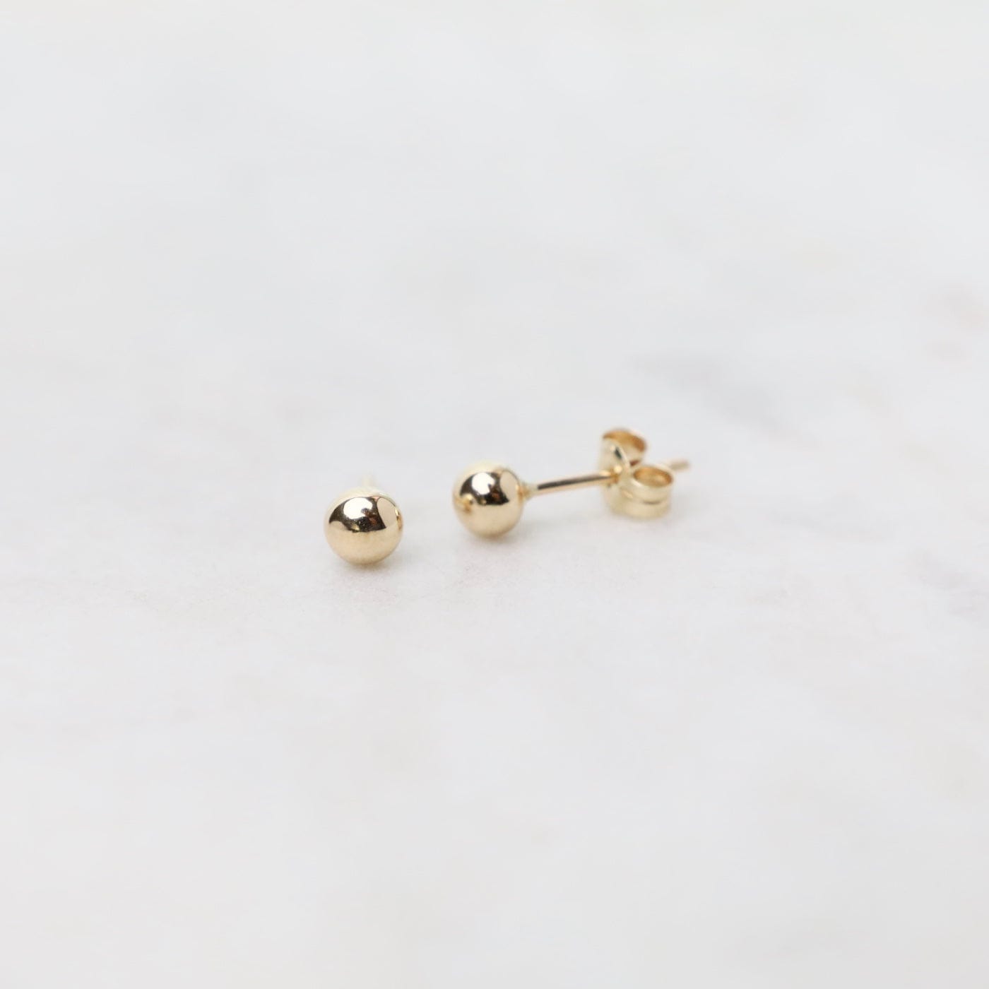 14k Yellow Gold Ball Earrings Stud hot Post Earrings