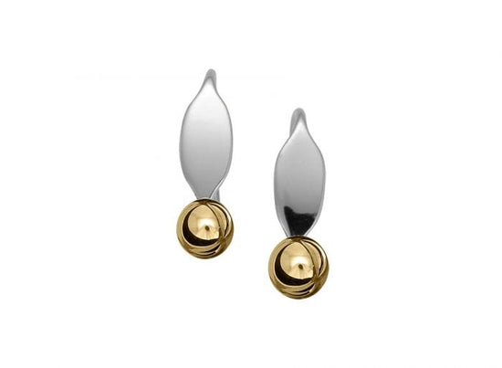 EAR-14K Sterling Silver and 14K Gold La Petite Earrings