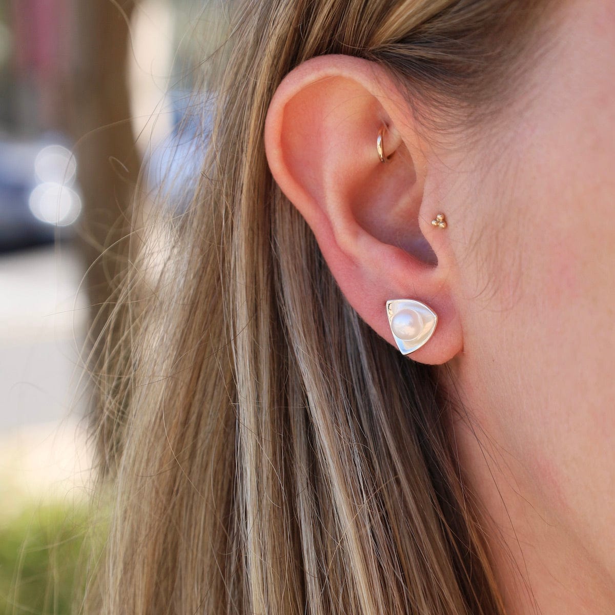 EAR Birdie Earrings with Pearl