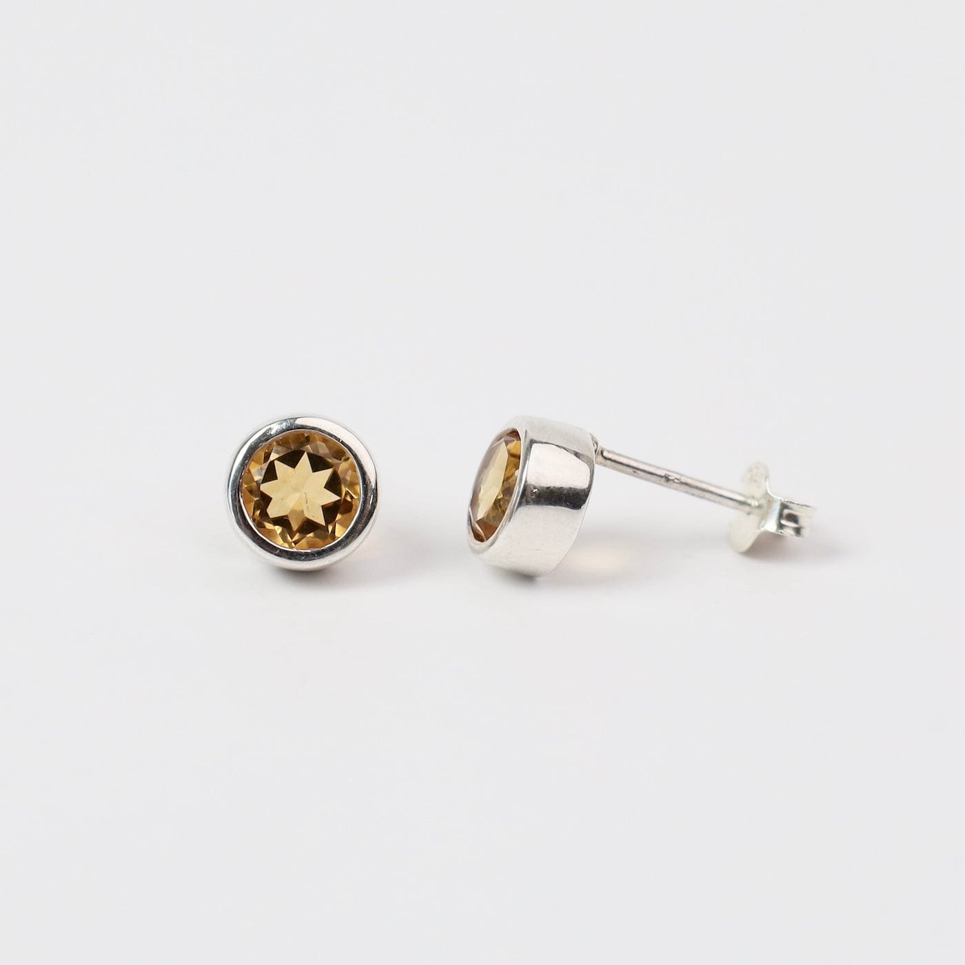 EAR Citrine Dot Post Earrings