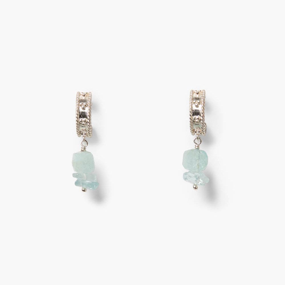 EAR Cressida Hoop Earrings Aquamarine