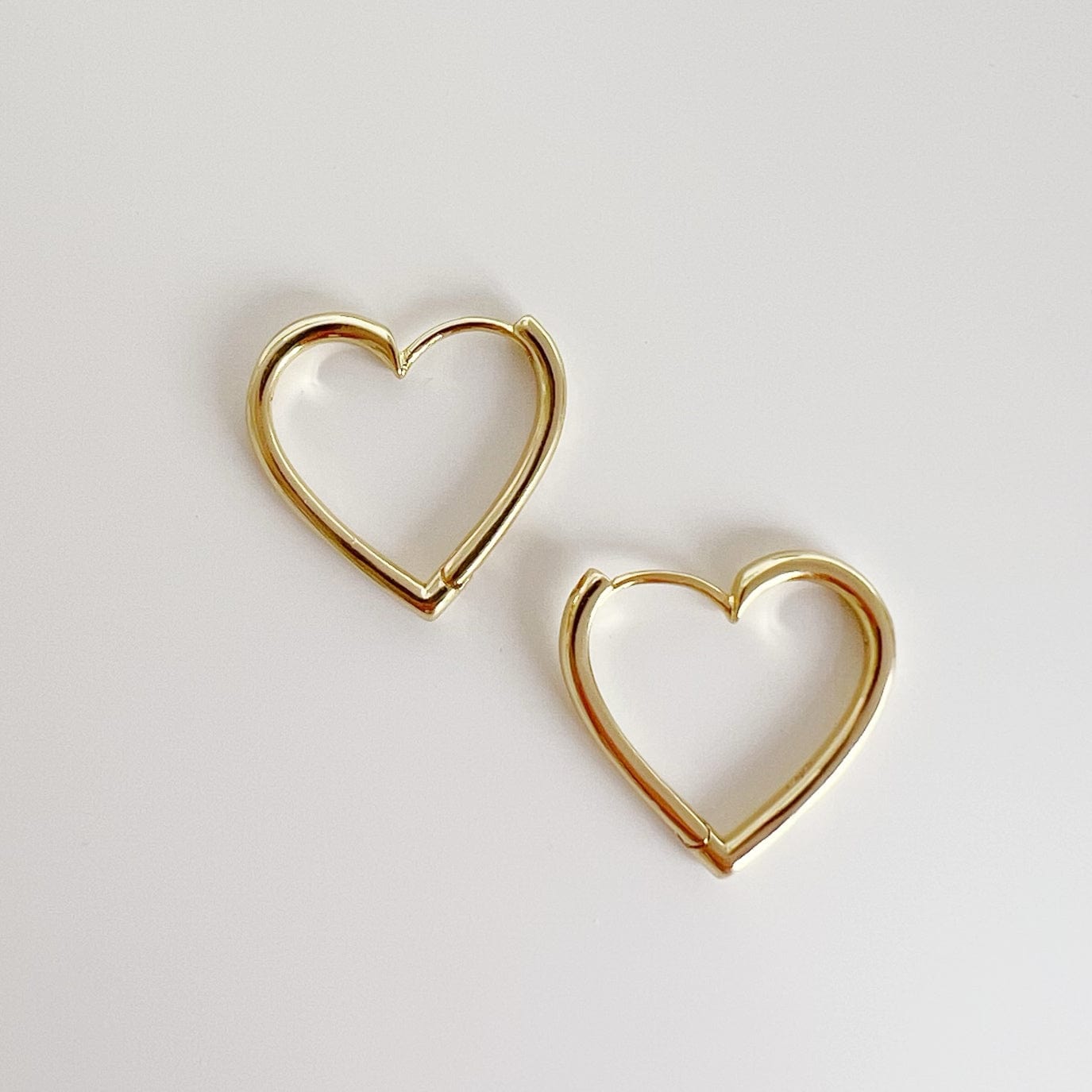 EAR-GF Gold Filled Love Heart Hoops Earrings