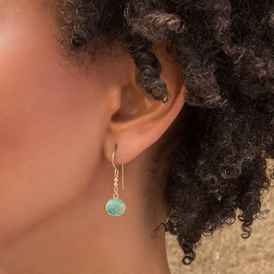 EAR-GF Horizontal Turquoise Earrings