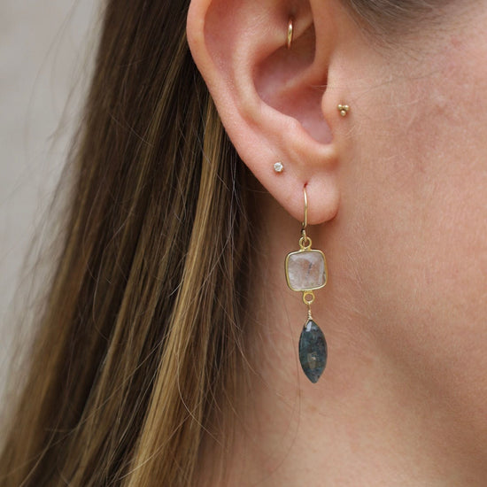 EAR-GF Kyanite Moonstone Earrings