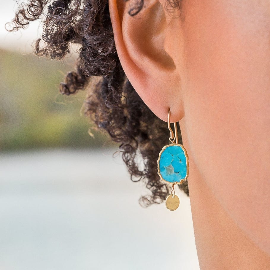 EAR-GF Turquoise Slice Earrings