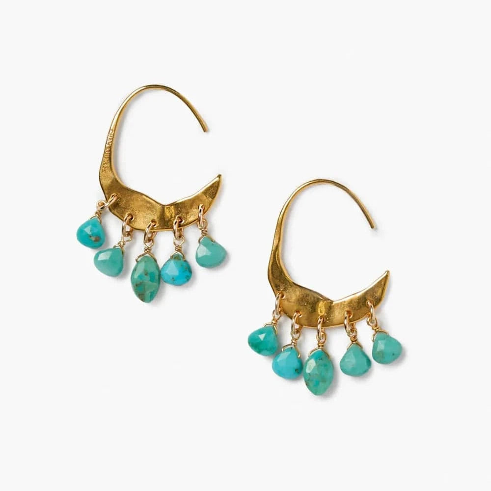EAR-GPL Crescent Earrings Mini Turquoise