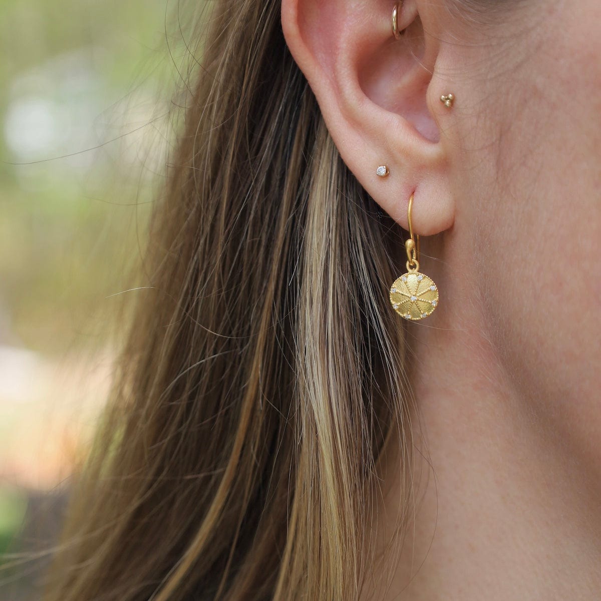 EAR-GPL Gold Disc with CZ