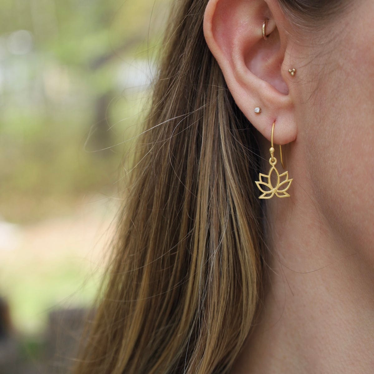 EAR-GPL Gold Lotus Earrings