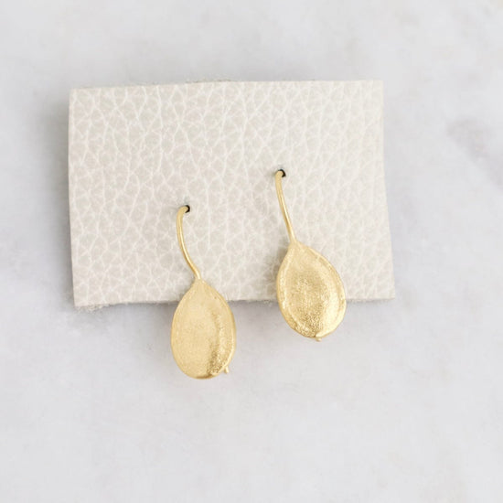 EAR-GPL Gold Textured Seed Earrings