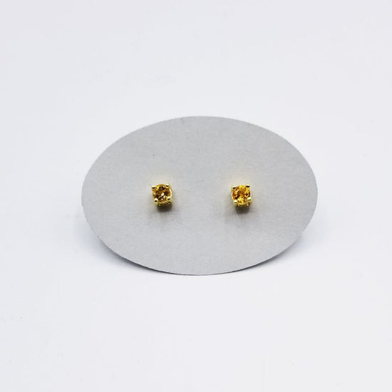 EAR-GPL Mini Citrine Post Earring ~ Gold Plated