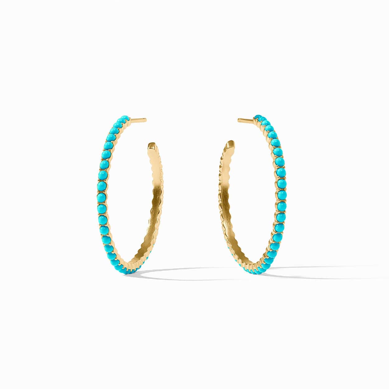 EAR-GPL Turquoise Blue Juliet Hoop Earrings