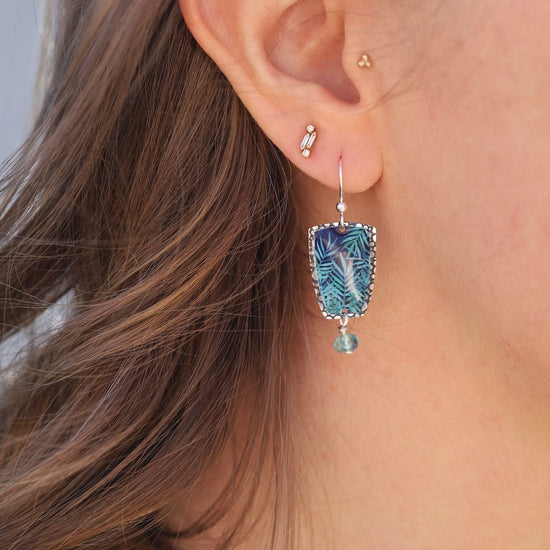 EAR-JM Blue Ferns Earrings