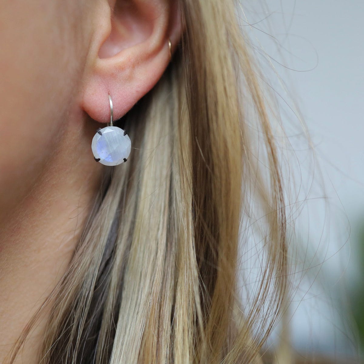 Rainbow Moonstone Faceted Stone Drop Earrings – Dandelion