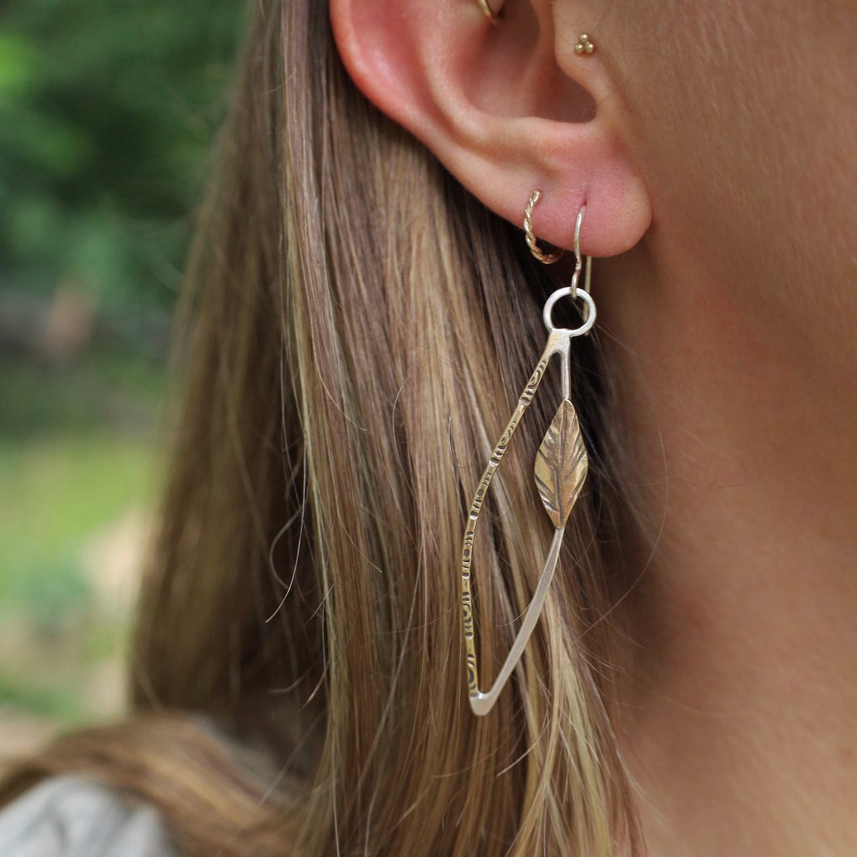 EAR Single Leaf Earrings