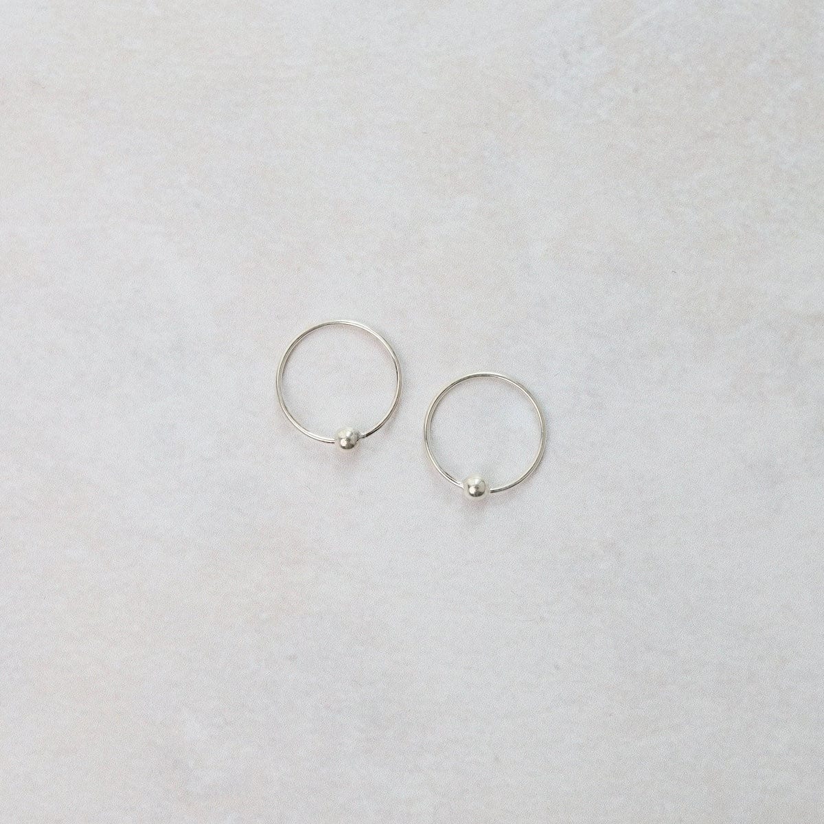 Sterling Silver 14mm Sleeper Hoops with 2mm Ball – Dandelion Jewelry