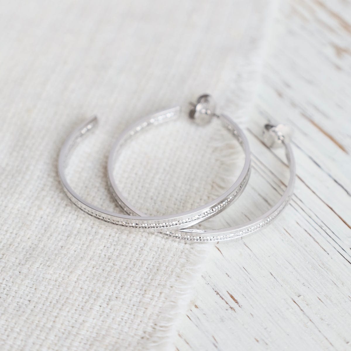 EAR Sterling Silver Extra Large Symphonic Hoops