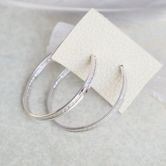 EAR Sterling Silver Extra Large Symphonic Hoops