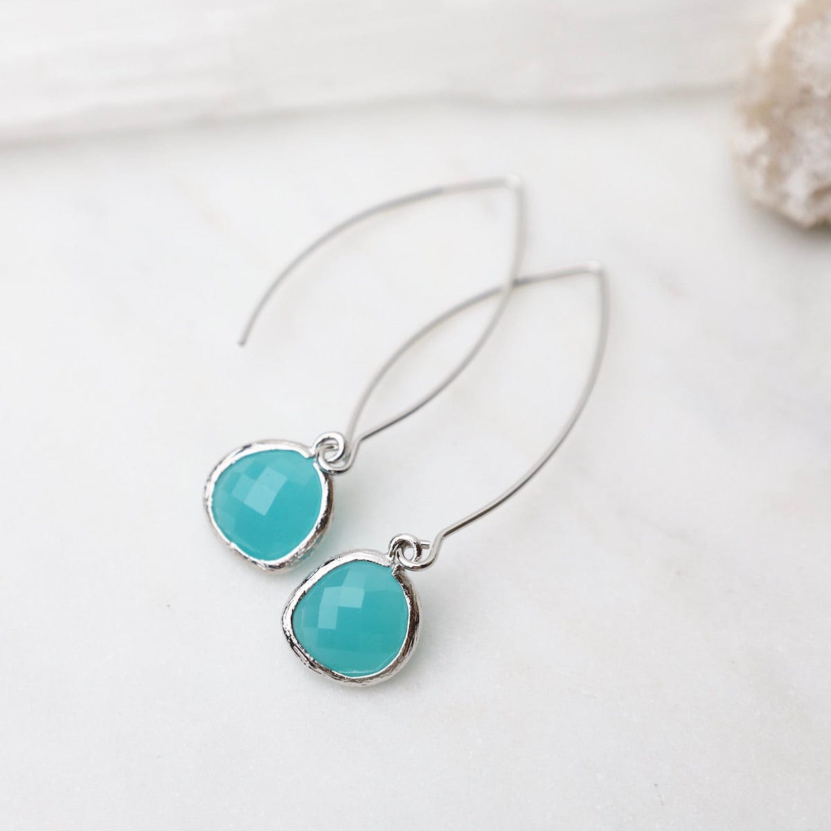 Amazing turquoise sterling 2024 palladium dangle earrings