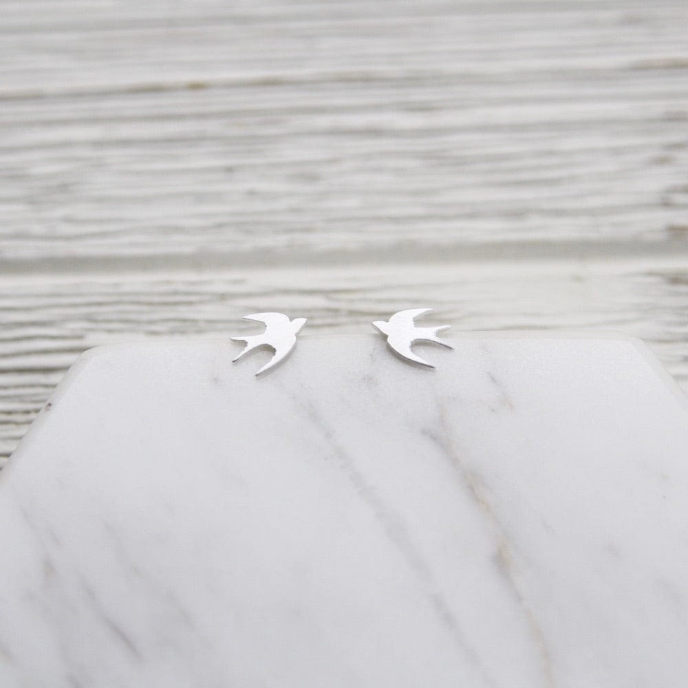 Sterling silver swallows studs Sterling silver swallows studs