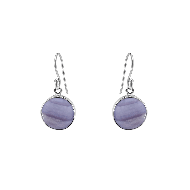 EAR Sterling Silver with Lavender Shell