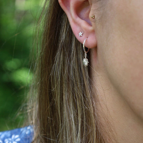 EAR Tiny Star with CZ Stud Earring - Sterling Silver