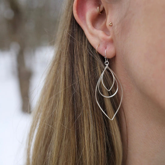 EAR Triple Dangle Earring  - Sterling Silver