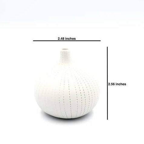 1130 GIFT Tiny Congo Porcelain Bud Vase - White