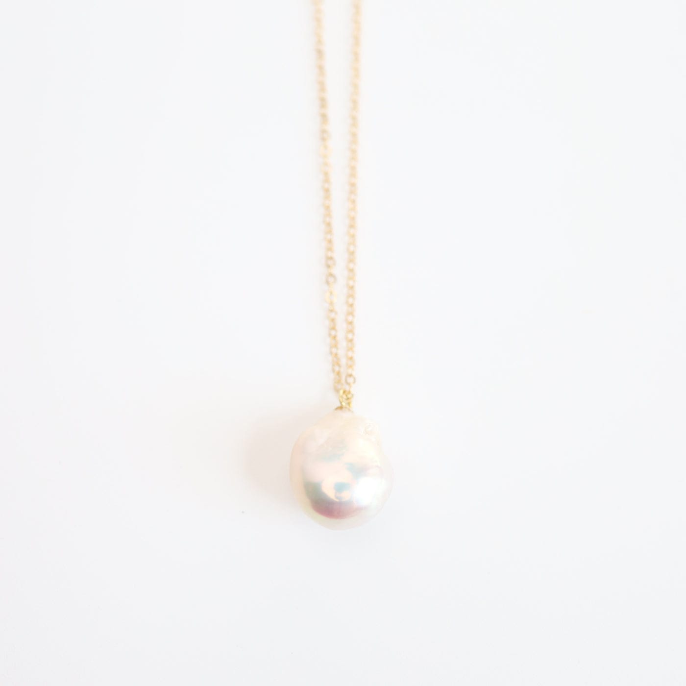 NKL-14K 14k Baroque Pearl Drop Necklace