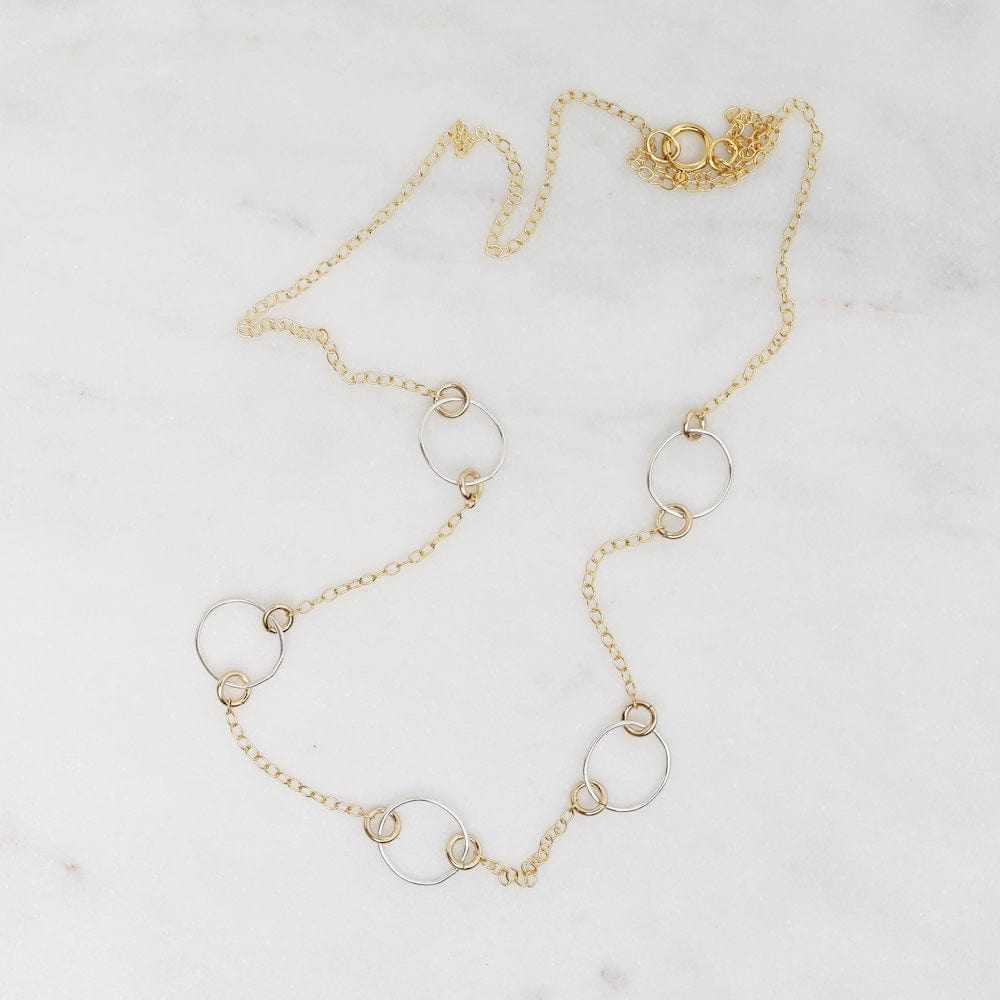 NKL 14k Gold Filled Chain with Small Sterling Silver H